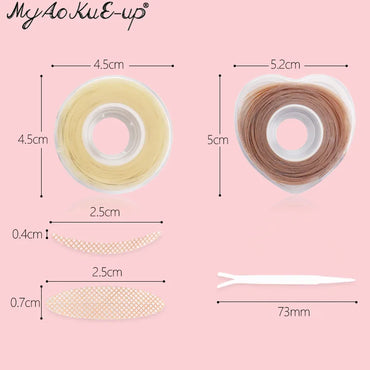 600Pcs/Box Big Eyelid Tape Sticker Double Fold Self Adhesive Eyelid Tape Stickers S/L Makeup Clear Beige Invisible Tool