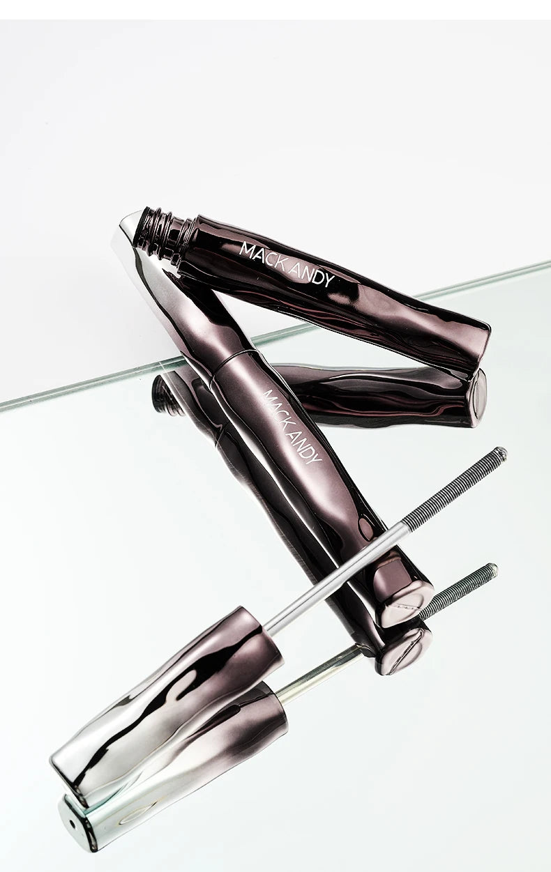 MACKANDY Waterproof 3D Lengthening Mascara Black Eyelash Extension Eye Lashs Brush Long-Wearing Silk Mascara Cosmetics Gift