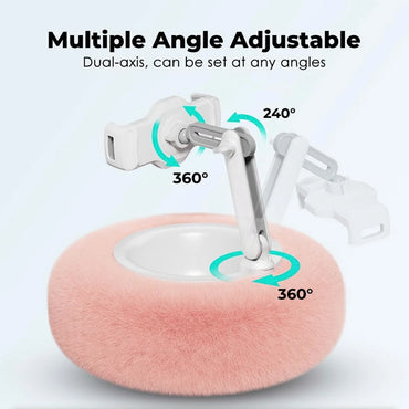 New 2025 Plush Pillow Phone Tablet Bracket Desktop Stand Adjustable Length Angle For Live Straming Video Chat Lazy Tablet Holder