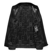 High Quality Leather Jacket Men's Stand Collar Coat