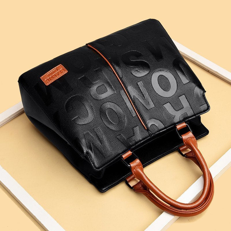 Monogram print shoulder bag