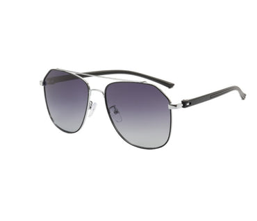 Large Frame Metal Double Bridge Aviator Sunglasses