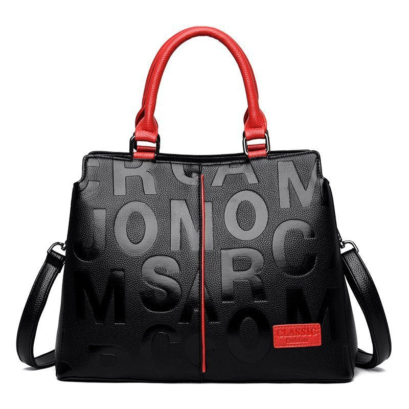 Monogram print shoulder bag
