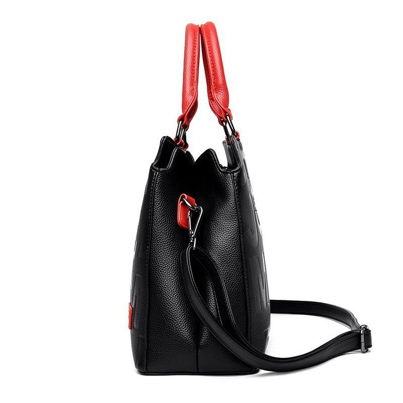 Monogram print shoulder bag