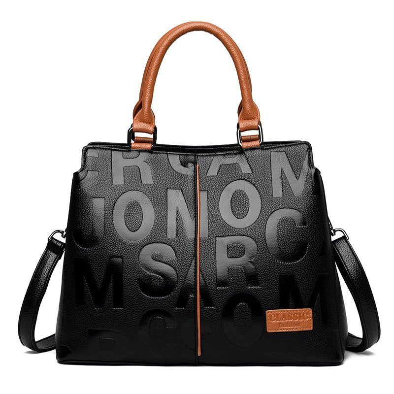 Monogram print shoulder bag