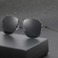 Large Frame Metal Double Bridge Aviator Sunglasses