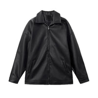 Men's Korean Leather Casual Baseball Jacket