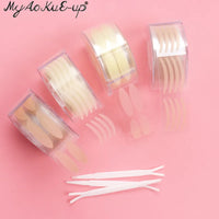 600Pcs/Box Big  Eyelid Tape Sticker Double Fold Self Adhesive Eyelid Tape Stickers S/L Makeup Clear Beige Invisible Tool
