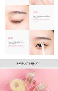 600Pcs/Box Big  Eyelid Tape Sticker Double Fold Self Adhesive Eyelid Tape Stickers S/L Makeup Clear Beige Invisible Tool