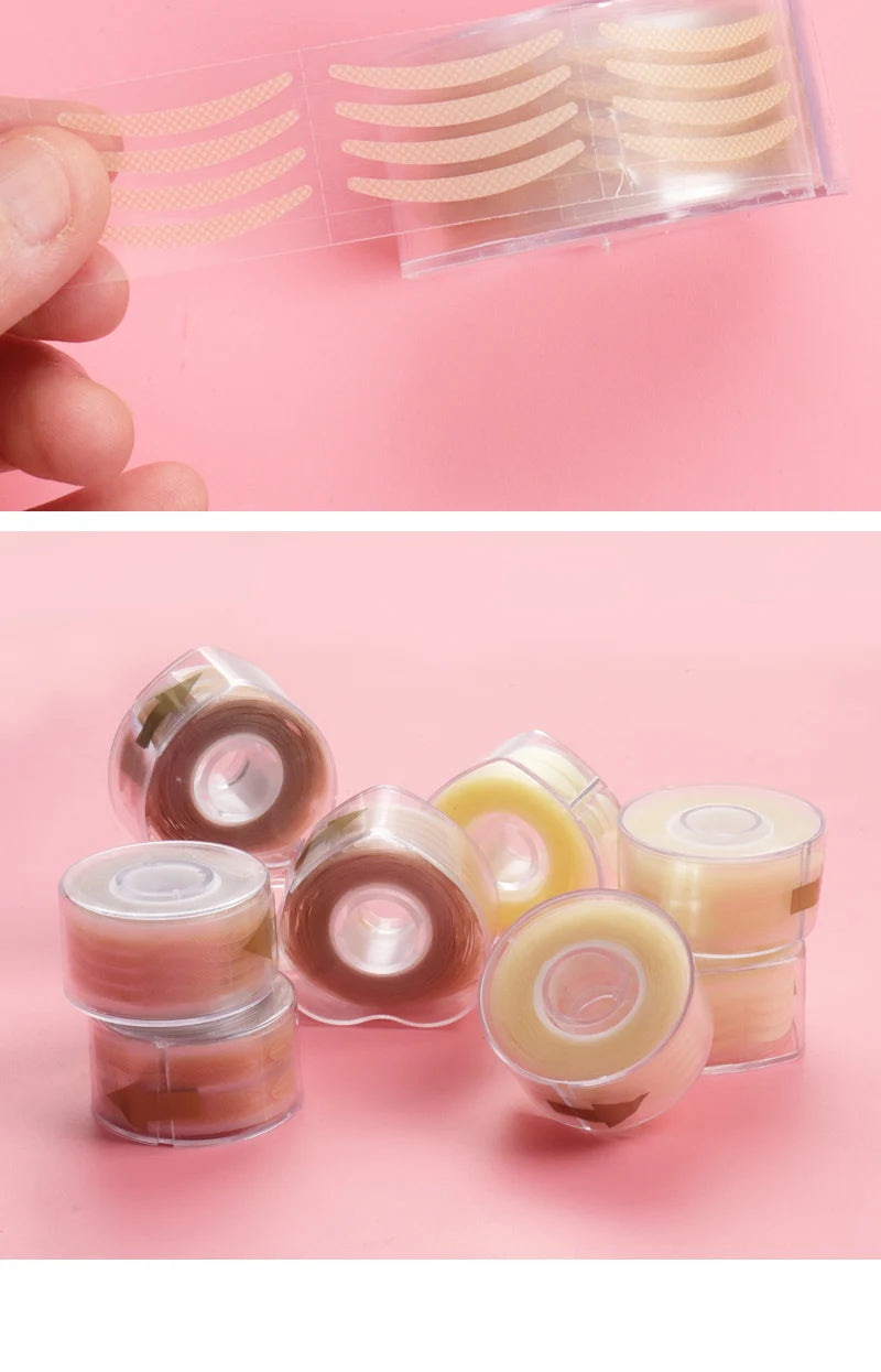 600Pcs/Box Big  Eyelid Tape Sticker Double Fold Self Adhesive Eyelid Tape Stickers S/L Makeup Clear Beige Invisible Tool