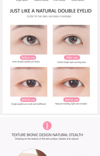 600Pcs/Box Big  Eyelid Tape Sticker Double Fold Self Adhesive Eyelid Tape Stickers S/L Makeup Clear Beige Invisible Tool
