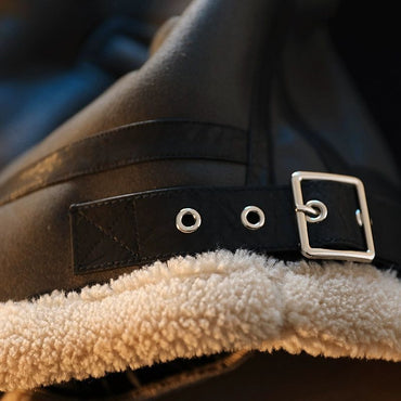 Men's Winter Fleece Cashmere Leather Coat