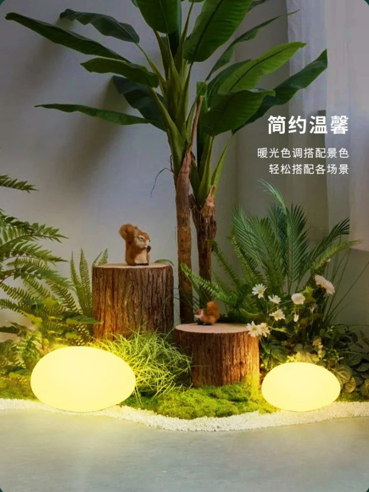 Solar Pebble Lights Outdoor Waterproof IP65, Decorative Garden Stone Lights for Pathway/Lawn/Yard, 8H Auto Lighting Solar Light