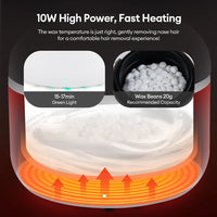 Mini Wax Heater Machine 40g Silicone Bowl Wax Warmer Nose Ear Hair Removal Waxing Kit Wax Bean Wax Heating Melting Pot Melter