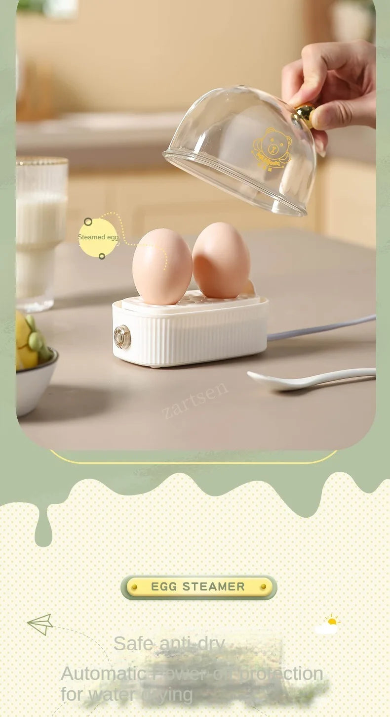 Multifunctional Electric Egg Cooker Heater Automatic Power Off Mini Eggs Food Steamer Poacher Breakfast Cooking Machine