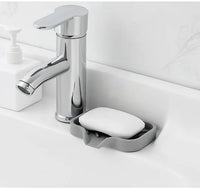 Silicone Faucet Mat Kitchen Sink Tray Soap Dispenser Sponge Drain Pad Sink SplashDrying Mat Countertop Storage Tray SoapTray