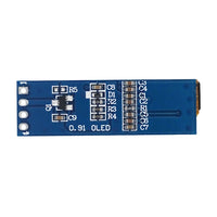 I2C OLED Display Module 0.91 Inch I2C SSD1306 OLED Display Module White / BLUE I2C OLED Screen Driver DC 3.3V~5V for Arduino