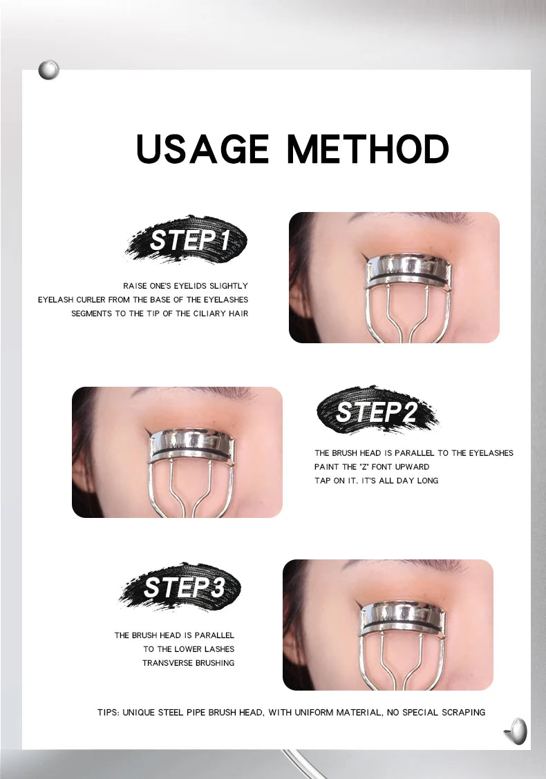 MACKANDY Waterproof 3D Lengthening Mascara Black Eyelash Extension Eye Lashs Brush Long-Wearing Silk Mascara Cosmetics Gift