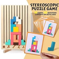 Wooden Puzzle Toy Stacking Game for Family Gathering Activity Brain Teaser STEM for Kids Adults Montessori Educational Sensory