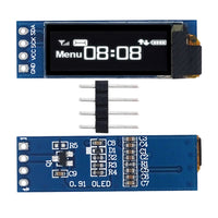I2C OLED Display Module 0.91 Inch I2C SSD1306 OLED Display Module White / BLUE I2C OLED Screen Driver DC 3.3V~5V for Arduino