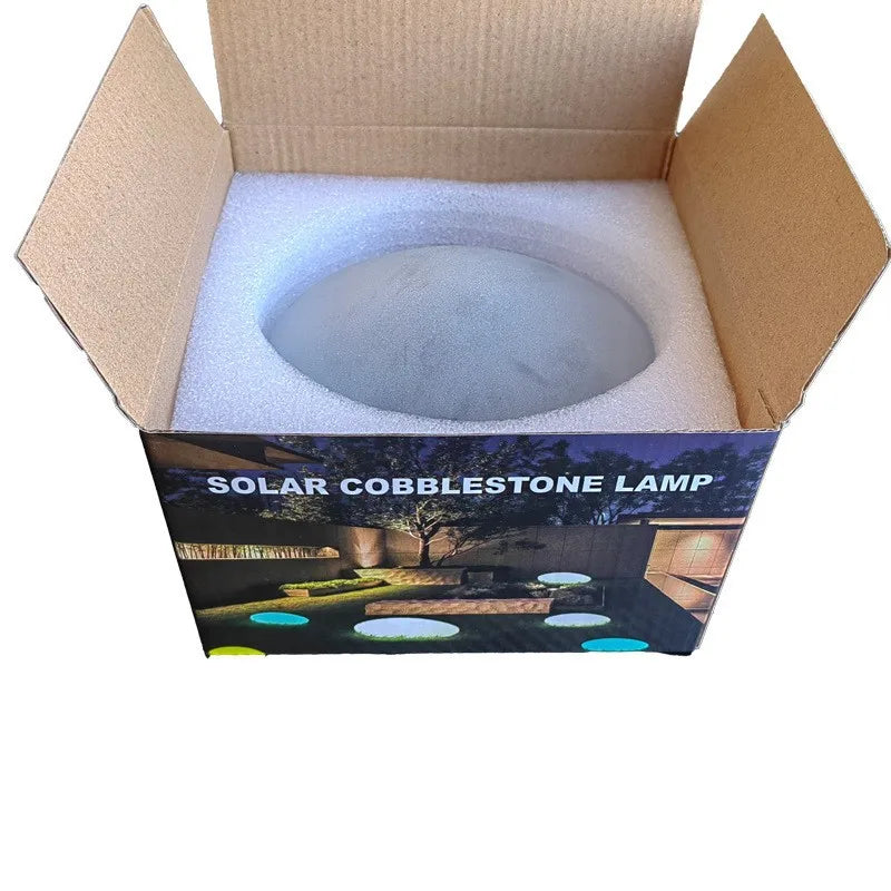 Solar Pebble Lights Outdoor Waterproof IP65, Decorative Garden Stone Lights for Pathway/Lawn/Yard, 8H Auto Lighting Solar Light