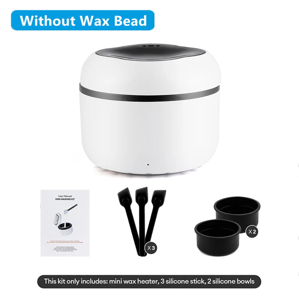 Mini Wax Heater Machine 40g Silicone Bowl Wax Warmer Nose Ear Hair Removal Waxing Kit Wax Bean Wax Heating Melting Pot Melter