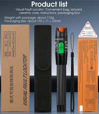 FTTH 30mW Visual Fault Locator Optical Fiber Cable Testrer Pen Style VFL 2.5mm Interface (SC/FC/ST) VFL Fiber Optic Tester Tool