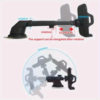 2025 NEW Universal Sucker Car Phone Holder 360° Windshield Car Dashboard Mobile Cell Support Bracket for Smartphones