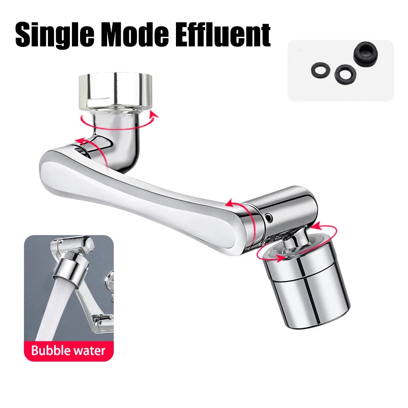 1080° Rotatable Extension Faucet Sprayer Head Water Tap Nozzle Universal Bathroom Tap Extend Adapter Aerator 2 Spray Modes