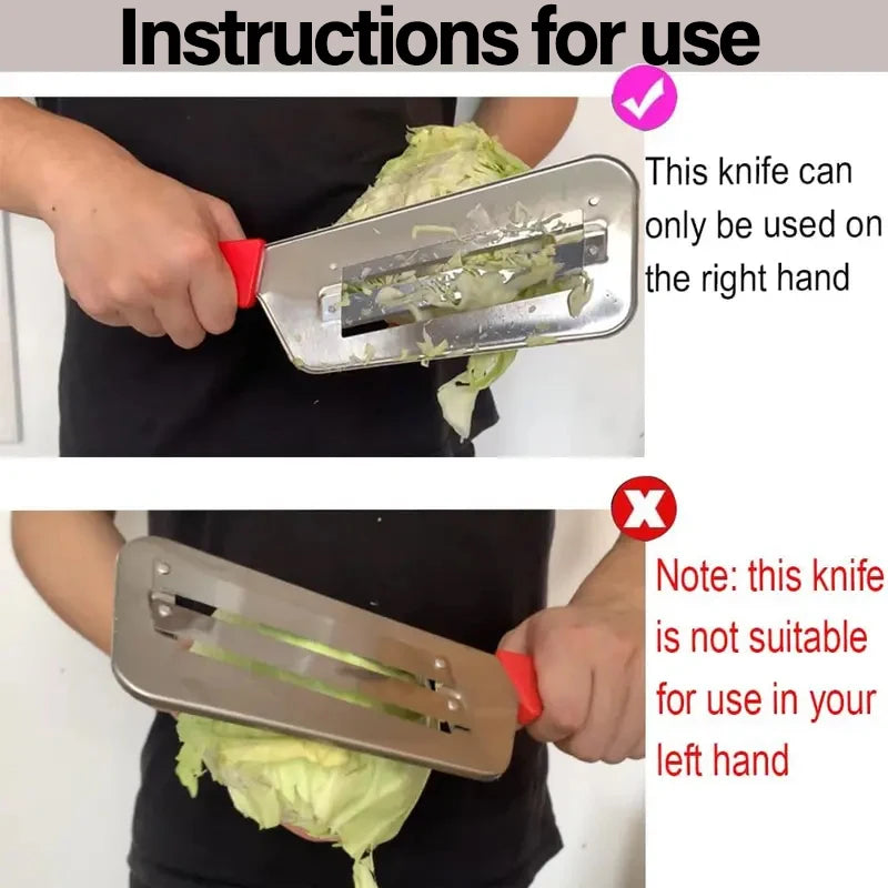 Multifunctional Stainless Steel Cabbage Slicer Kitchen Grater with Sharp Steel Blade for Fruit Vegetable Kitchen Cooking Gadgets