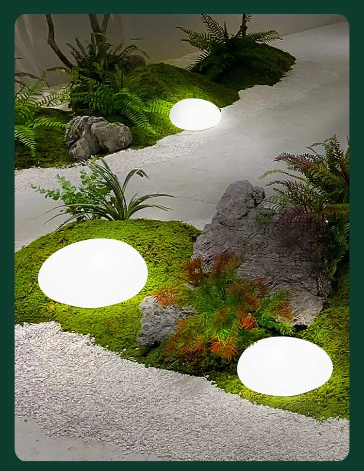 Solar Pebble Lights Outdoor Waterproof IP65, Decorative Garden Stone Lights for Pathway/Lawn/Yard, 8H Auto Lighting Solar Light