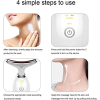 7 Colors Anti Wrinkle Facial Massager Neck Face Beauty Device Skin Tighten Facial Lift Device Reduce Double Chin Skin Care Tool