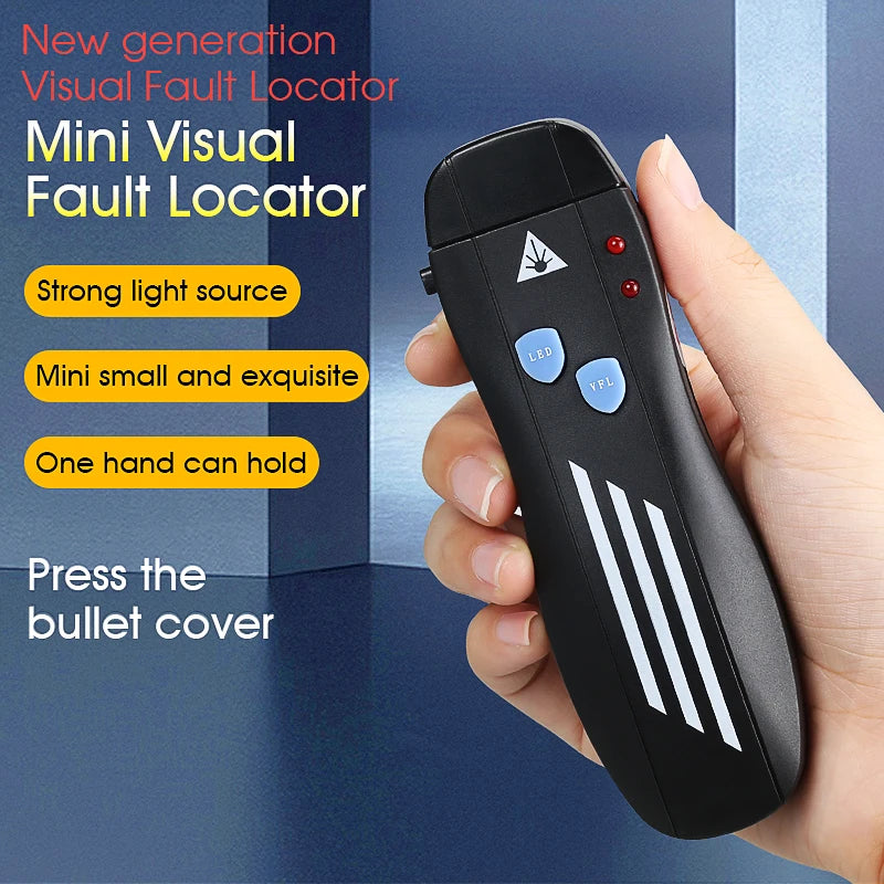 COMPTYCO FTTH Mini Visual Fault Locator 1/10/20/30/50mW Rechargeable VFL Fiber Optic Cable Tester SC/FC/ST 2.5mm Interface