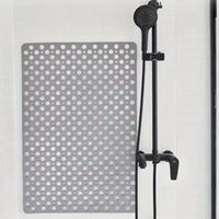Square Non-slip Bathroom Mat with Suction Cup and Round Hole Design Shower Anti-fall Household Shower Massage Quick Drainage Mat
