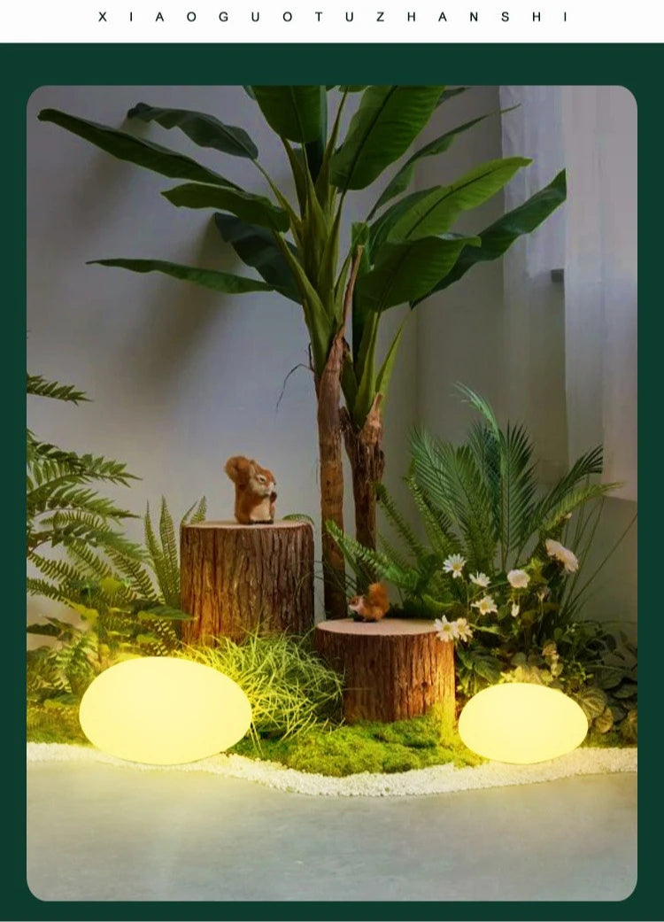 Solar Pebble Lights Outdoor Waterproof IP65, Decorative Garden Stone Lights for Pathway/Lawn/Yard, 8H Auto Lighting Solar Light