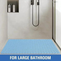 Square Non-slip Bathroom Mat with Suction Cup and Round Hole Design Shower Anti-fall Household Shower Massage Quick Drainage Mat