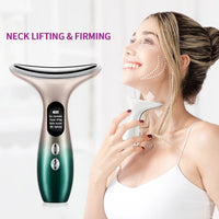 Neck Face Lifting Massager Face V Line Chin Lift Up Double Chin Remover Anti Neck Wrinkle 3 Colors LED Facial Neck Beauty Device