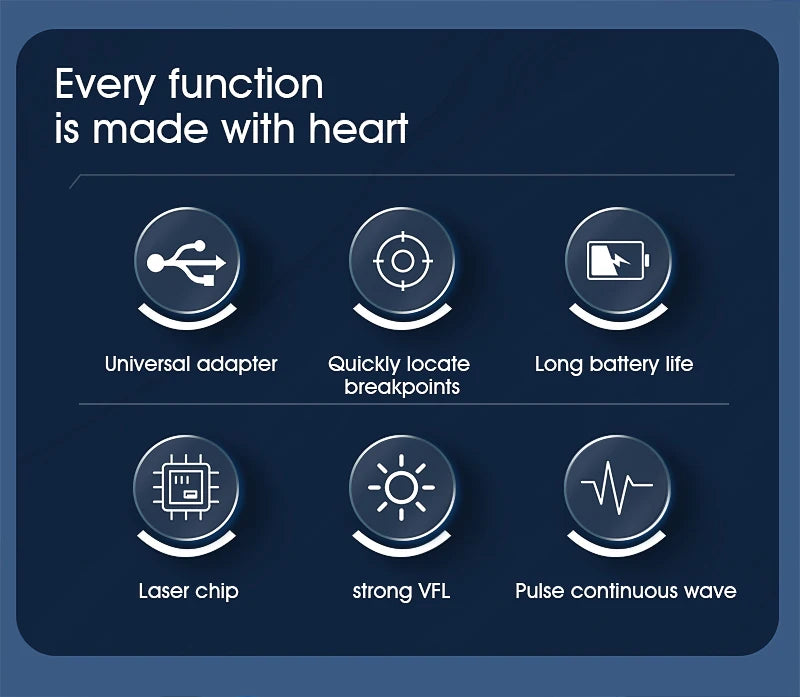 COMPTYCO FTTH Mini Visual Fault Locator 1/10/20/30/50mW Rechargeable VFL Fiber Optic Cable Tester SC/FC/ST 2.5mm Interface