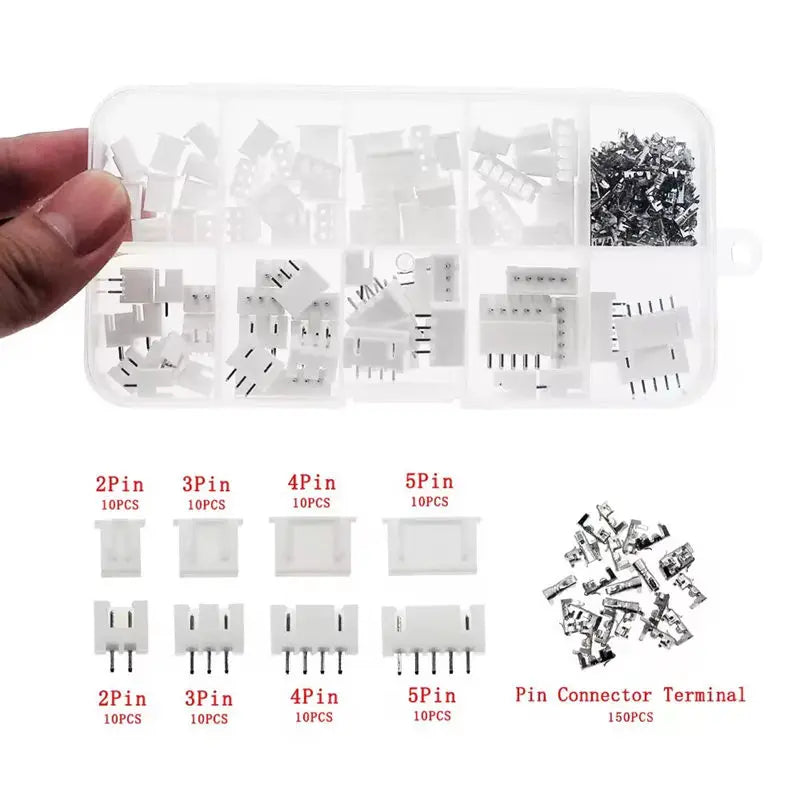 230 Pieces 2/3/4/5p Male and Female Pin Terminal Kit Housing Pin Header JST XH-2.54 4Value Connectors Adaptor
