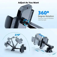 2025 NEW Universal Sucker Car Phone Holder 360° Windshield Car Dashboard Mobile Cell Support Bracket for Smartphones