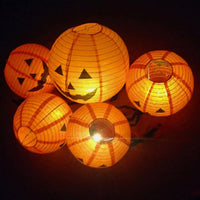Halloween Pumpkin Lantern Jack O Hanging Paper Lanterns With Lights for Halloween Spooky Home Outdoor Indoor Party Decoration