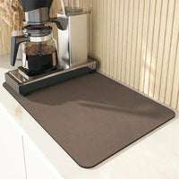 Napa Skin Drain Mat Kitchen Rubber Dish Drying Pad Super Absorbent Drainer Mats Tableware Bottle Rug Kitchen Dinnerware Placemat