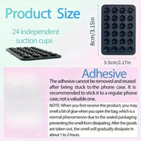 Phone Silicone Suction Cup Holder Multifunctional Suction Cup Wall Stand Square Anti-Slip Single-Sided Case Mount Back Sticker