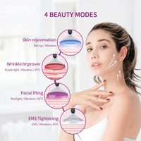 Neck Face Lifting Massager Face V Line Chin Lift Up Double Chin Remover Anti Neck Wrinkle 3 Colors LED Facial Neck Beauty Device