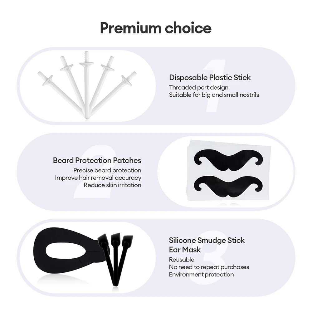 Mini Wax Heater Machine 40g Silicone Bowl Wax Warmer Nose Ear Hair Removal Waxing Kit Wax Bean Wax Heating Melting Pot Melter