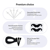 Mini Wax Heater Machine 40g Silicone Bowl Wax Warmer Nose Ear Hair Removal Waxing Kit Wax Bean Wax Heating Melting Pot Melter