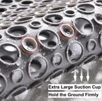 Square Non-slip Bathroom Mat with Suction Cup and Round Hole Design Shower Anti-fall Household Shower Massage Quick Drainage Mat