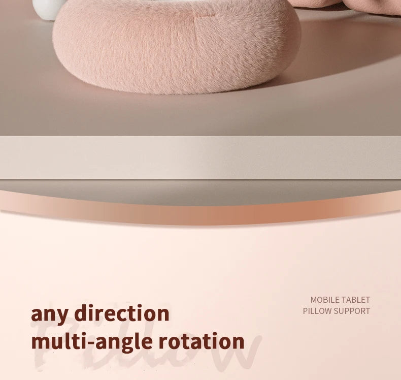 New 2025 Plush Pillow Phone Tablet Bracket Desktop Stand Adjustable Length Angle For Live Straming Video Chat Lazy Tablet Holder