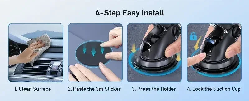 2025 New  Car Phone Holder Mount Stand Sucker Suction Cup Air Vent Smartphone Support in Car Bracket for iPhone Samsung Xiaomi