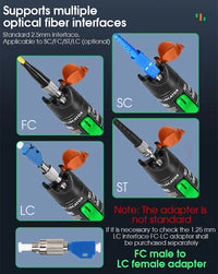 FTTH 30mW Visual Fault Locator Optical Fiber Cable Testrer Pen Style VFL 2.5mm Interface (SC/FC/ST) VFL Fiber Optic Tester Tool